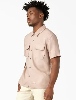 Dickies Collabs & Collections|Shirts*Linen Short Sleeve Work Shirt