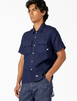 Dickies Collabs & Collections|Shirts*Linen Short Sleeve Work Shirt