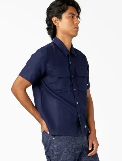 Dickies Collabs & Collections|Shirts*Linen Short Sleeve Work Shirt