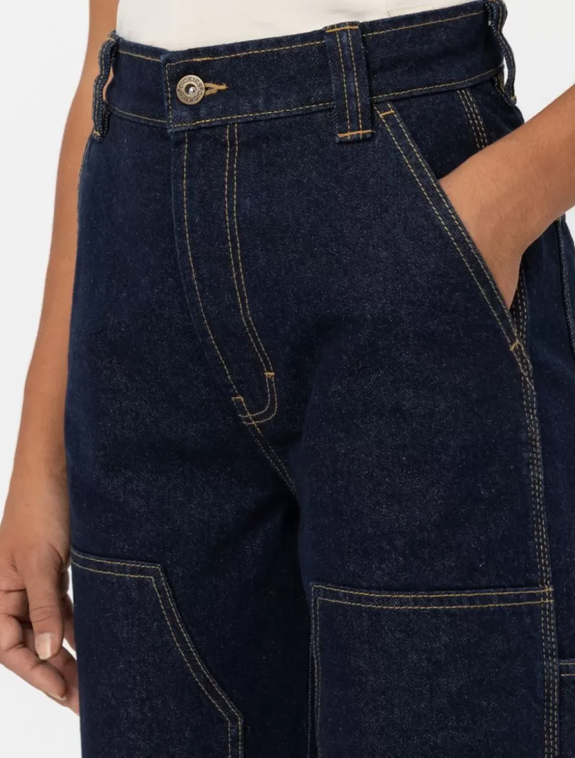 Women Dickies Denim|Trousers*Madison Double Knee Denim Trousers